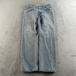 Vintage Levis Jeans Mens 31 (Fits 28x28) Blue Light Wash Faded 505 Straight Y2K